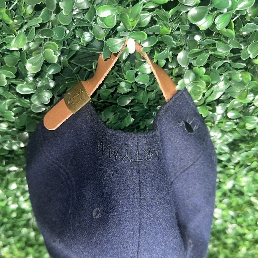 CMartyMar Blue Suede Logo Dad Hat Cap Leather Adjustable Strap Streetwear Summer - Picture 3 of 6